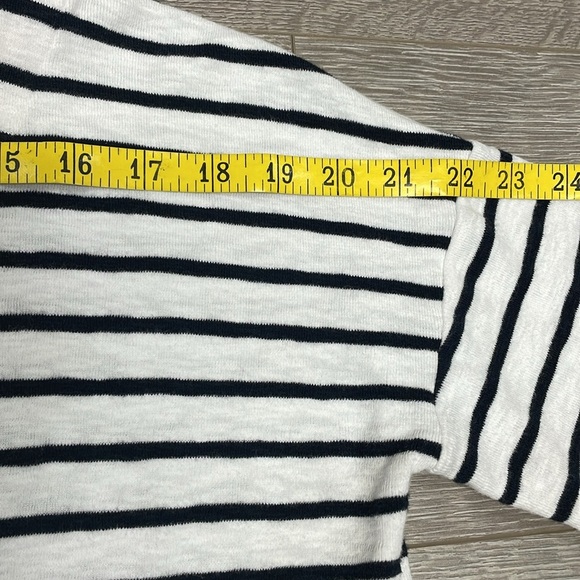 J. Jill Striped Open Front Long Duster Cardigan Sweater S Petite - Picture 10 of 16